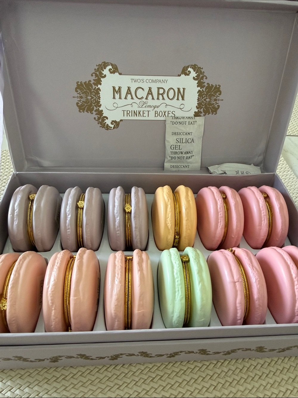 Macaron Limoges Style Trinket Boxes